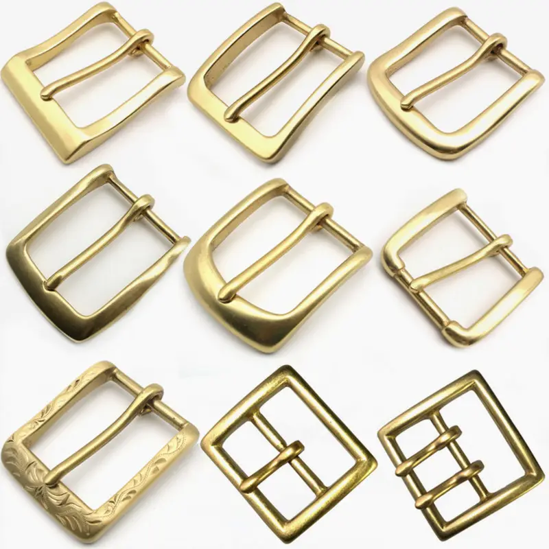 High quality Solid brass Pin buckle Fashion Men's Belt Buckles fit 4cm 1.57in Wide Belt Classic Mens Jeans accessories 40mm