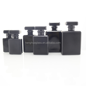 (Manufacturer Direct) <strong>Top</strong> Rated Glossy <strong>Black</strong> Square Perfume Spray Bottles 30ml- Custom Logo &amp; Premium Caps - Product Image 2