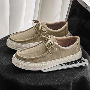 Chaussures de sport décontractées tendance pour hommes, personnalisables en gros, style marche, mocassins plats en toile, chaussures confortables - Product Image 4