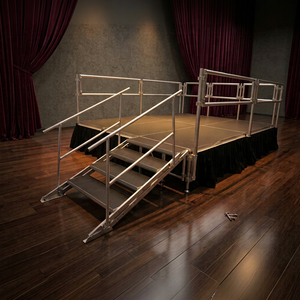 Plataforma de Escenario Portátil de Instalación Rápida, Plataforma Rectangular de Aluminio - Product Image 1