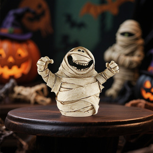 Trendy Resina Ornamento Pequena Abóbora Cabeça Fantasma para Halloween Desktop Decoração Novas Decorações Do Partido - Product Image 3