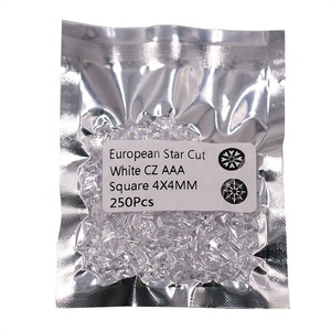 Đá Quý WuZhou Đá Vuông Trắng <span class=keywords><strong>CZ</strong></span> Đá Công Chúa Cắt Đá Zirconia Lỏng <span class=keywords><strong>CZ</strong></span> Cho Trang Sức - Product Image 1