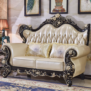 क्लासिक शाही शैली ठोस फ्रेम अनुभागीय सोफे ib044 घर स्पंज कुशन के साथ परिवर्तनीय कृत्रिम चमड़े का उपयोग - Product Image 4