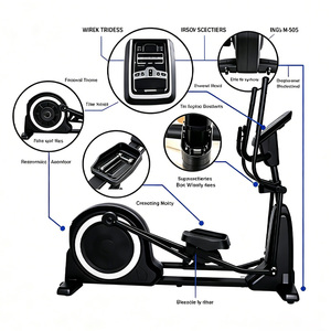 En stock – Vélo <span class=keywords><strong>elliptique</strong></span> commercial manuel avec écran LCD, cadre en acier et résistance magnétique <span class=keywords><strong>pour</strong></span> la salle de sport et le fitness - Product Image 3