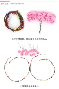 Handmade Wreath Headdress Handmade DIY Material Package Children Educational Toys Spring Accessories Bracelet