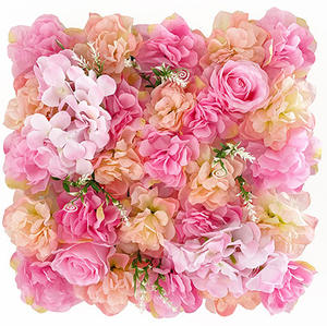 Haute qualité le plus populaire 3D 5D retrousser tissu soie artificielle Rose fleur mur décoration de mariage fleur mur toile de fond - Product Image 2
