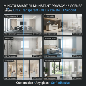 Película <span class=keywords><strong>de</strong></span> Vidrio Inteligente PDLC Autoadhesiva con Control Remoto, Privacidad Eléctrica, Transparente o Esmerilada, para Oficinas y Hoteles - Product Image 6