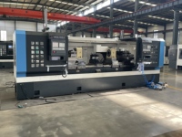 Tour CNC à double broche horizontale à lit plat de Chine, machine de tournage automatique de moyenne capacité avec chargement et déchargement automatiques