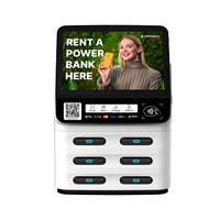 Borne de location de batteries externes intelligentes à 12 emplacements avec système de vente POS - Station de recharge partagée commerciale pour les zones publiques à fort trafic