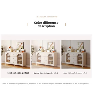 Buffet mural en bois massif, armoire de rangement au design moderne pour <span class=keywords><strong>cuisine</strong></span>, salle à manger, salon - Product Image 5