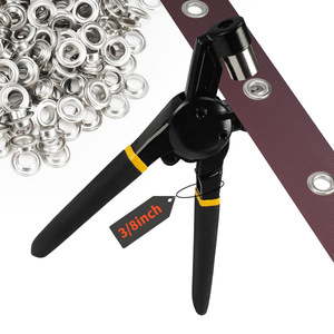 Professional-grade Hole-making <b>Pliers</b> <b>Set</b> for Clothing, Shoes, Hats and Leather Work. Includes Air Eye Gaskets. , Vintage Crack - Product Image 4