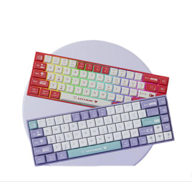 AJAZZ AK680 E-sports Wired Mechanical Keyboard with Hot-swapable RGB Backlit Keyboard USB Type-C Interface for PC Gaming