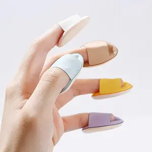 Toptan yeni kalın deri hatmi küçük Mini makyaj sünger parmak kapatıcı için hava yastığı başparmak tozu ponponları