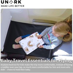 Tapis d'extension de siège de voyage portable pour bébé avec poches de rangement pour siège d'avion ou de voiture, noir, gris, bleu, capacité de charge 20 kg - Product Image 3