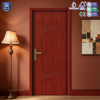 Porte de chambre d'hôtel moderne en MDF avec surface finie et design décoratif