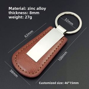 Porte-clés en métal personnalisé en gros, porte-clés de voiture en cuir avec logo sur mesure, accessoire de mode pour homme, cadeau promotionnel pour les marques automobiles - Product Image 4