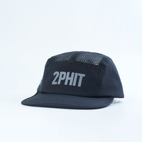 Casquette de camping non structurée à 5 panneaux, couleur personnalisée et logo brodé, visière incurvée, en nylon, unisexe, pour le sport