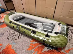 Bateau pneumatique <span class=keywords><strong>INTEX</strong></span> 66334CC SEAHAWK 4 personnes en PVC - Durable, écologique et pliable pour la plage et les activités de plein air - Product Image 3