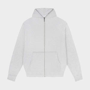 Suéter con cremallera plateada de Metal más nuevo, Sudadera con capucha de bolsillo de canguro de Color sólido, Sudadera con capucha bordada impresa personalizada para hombre - Product Image 1