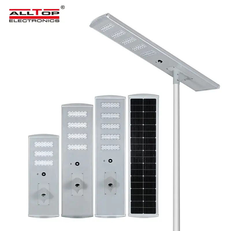 ALLTOP nuovo prodotto sensore di movimento impermeabile 60w 90w 120w 150w all'aperto tutto In uno lampione solare a LED