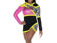 Haute Qualité Cheerleading Uniforme École Compétition Tops et Diamants Brillants Conception Cheer Uniformes Jupe Lycéens
