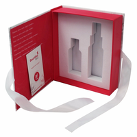 Boîte cadeau magnétique rigide de luxe avec logo personnalisé en relief, pelliculage mat pour crème visage/yeux, poudre libre, sérum de soin de la peau - Recyclable