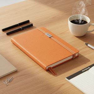 Papeterie personnalisée, carnet en cuir A5 personnalisé, couverture rigide, impression promotionnelle, reliure, sangle élastique, carnet pour entreprise - Product Image 4