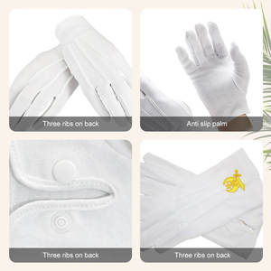 Nuevos 12 pares de guantes de inspección de algodón blanco, guantes de trabajo ligeros de algodón Lisle, función protectora de joyería de monedas, muestra gratis - Product Image 5