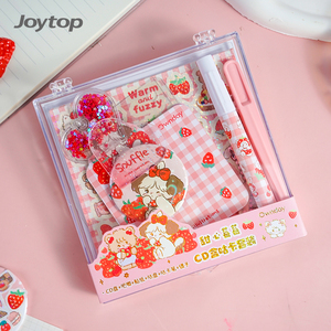 Joytop OD 500083 vente en gros <span class=keywords><strong>Mikko</strong></span> chérie fraise CD boîte autocollant ensemble carte décorative bricolage papeterie enfants jouet - Product Image 2