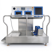 Station de désinfection automatique des mains et des bottes en acier inoxydable 304 avec brosse pour semelles et dessus des bottes, pour usine alimentaire