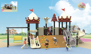 ชุดสไลเดอร์และชิงช้ากลางแจ้งสำหรับเด็ก ทำจากเหล็กและพลาสติก พร้อมวัสดุ PE และ LLDPE สำหรับสนามเด็กเล่นในสวนและโรงเรียนอนุบาล - Product Image 4