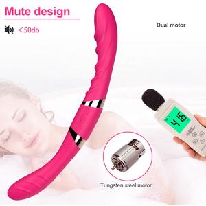 Tıbbi silikon yapay penis esnek lezbiyen çift uçlu vibratör çift taraflı Dildos kadınlar için titreşimli oyuncaklar kadın - Product Image 5
