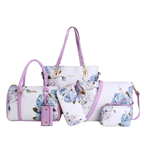 Juego de 6 Bolsos de Mano para Mujer, Envío Directo 2025, Piel Sintética, Cierre de Cremallera, Poliéster, Bolso de Mano, Bolso de Hombro Grande - Product Image 1