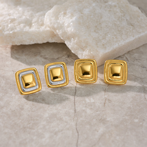 वोग वर्ग मिश्रित डेन्टी इयररिंग्स 2025 डैजन नई सर्दियों में 18k सोने की प्लेटेड हाइपोएलर्जेनिक स्टेनलेस स्टील महिला गहने - Product Image 5