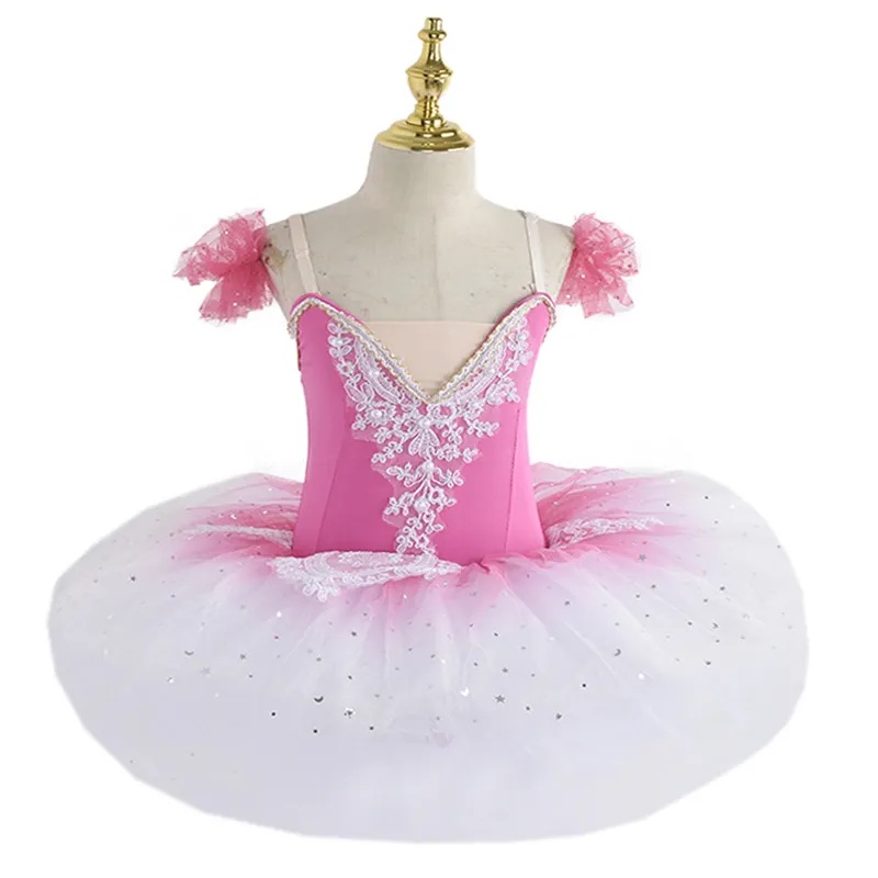 Vestido de balé para meninas, vestido de dança de balé estilo tribunal, fantasia de princesa para performance de balé, vestido tutu