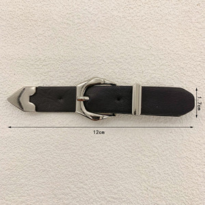 Boucle de fermeture en cuir pour manteau, clip décoratif pour poignets, sangle décorative pour la taille, boucles à bascule en cuir, fermoir en cuir à verrouillage rotatif - Product Image 5