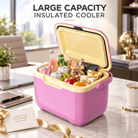 Glacière promotionnelle personnalisable avec logo, isotherme, pour aliments et boissons, couvercle anti-fuite, idéale pour cadeaux d'entreprise, vente en gros pour l'extérieur
