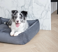 Lit pour chien de luxe haut de gamme Rectangle Ultra doux traversin confortable lavable lit pour chien