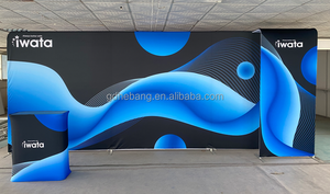 HEBANG 3X3 10X10Ft Cabine Photo Promotionnelle Portable en Aluminium avec Bannière de Fond d'Exposition en Matériau Graphique 100% Polyester - Product Image 2
