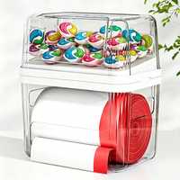 Support 2-en-1 pour sacs poubelles et distributeur de dosettes lave-vaisselle, avec couvercles amovibles, boîte de rangement et organisateur de cuisine