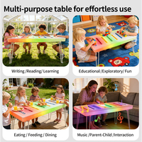 Piano lumineux pour enfants, jouet de table avec 7 gammes de notes sensibles au toucher et haut-parleur, idéal pour les tout-petits, cadeau d'anniversaire