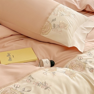 Lớp Một Nhỏ 160 Cotton Dài Staple Bảy Mảnh Đồng Bằng Dòng Chống Nước Mù<span class=keywords><strong>a</strong></span> Thu Comforter Đặt Cô Gái Trái Tim Bộ Đồ Giường 300TC - Product Image 4