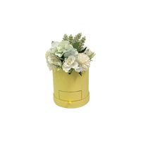 Petite taille tiroir rond cadeau boîte à chapeau bijoux fleur rose chocolat macaron bouquet cadeau emballage boîte en papier avec tiroir