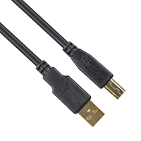 Kabel Data Printer VCOM Black Blue 2.0V USB Tipe A ke B Berlapis Nikel 3m 5m
