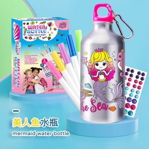 <span class=keywords><strong>Bouteille</strong></span> d'eau à colorier avec 5 marqueurs Arts and Crafts Kids Colour Your Own Activities Gifts For Girls - Product Image 5