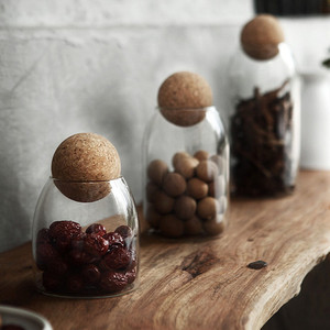 Handmade 3 cái cấp thực phẩm lưu trữ thủy tinh Jar Set cho nhà bếp gia vị với Hộp quà tặng - Product Image 2