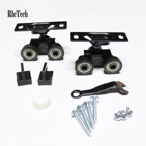 Système de rail coulissant pour porte à poche RHETECH, design moderne, 3 roues, kits de porte coulissante suspendue pour porte en bois - Product Image 5