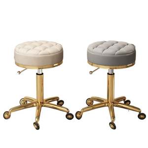 Chaise pivotante à pompe hydraulique de style moderne pour Nail Art Salon de coiffure Travail de salon de beauté Tabouret de levage rotatif en métal - Product Image 1