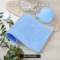 Quadratische Umweltfreundliche Silikon-Kuchenmuster-Matte Dessert-Dekoratoren Ofenfeste Bunte Untersetzer Spitzenblumen-Design Greatbuy