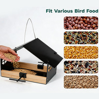 Nouveauté : mangeoire à oiseaux en forme de maison, à suspendre en extérieur, en fer galvanisé, alimentation automatique, auto-service, pratique, 480g